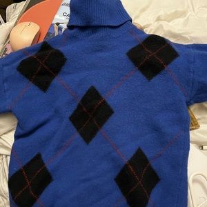 Cute Blue Kids Turtleneck Sweater